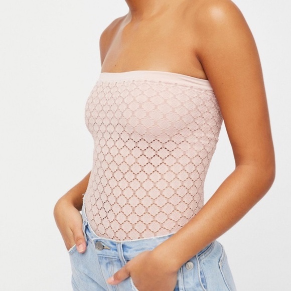 Free People Honey Textured Tube Top LIKE NEW - Picture 1 of 4